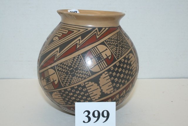Decorated Polychrome Pot (1 of 1)