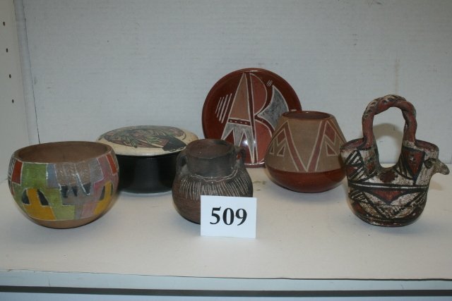 6 Pcs. Assorted Indian Pottery (1 of 1)