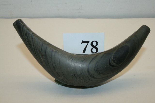 Banded Slate Crescent Bannerstone (1 of 2)