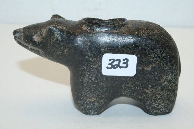 Steatite Bear Effigy Pipe (1 of 2)