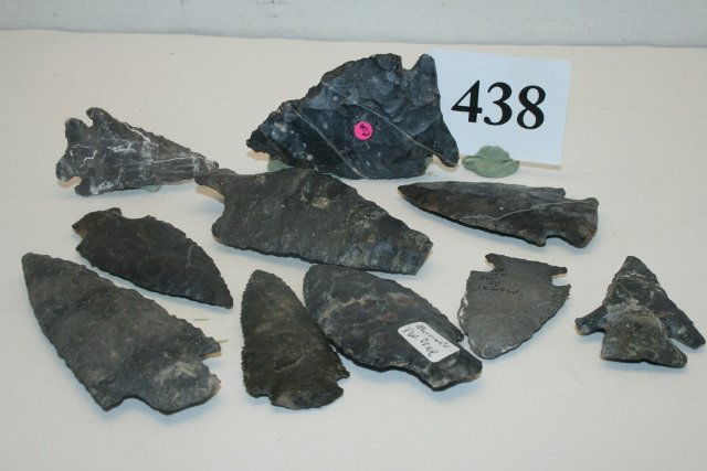 Group of 10 Coshocton Flint Points (1 of 1)