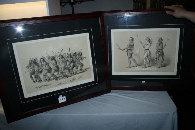 2 Framed Prints – Ball Players Dancing Indians (1 of 3)