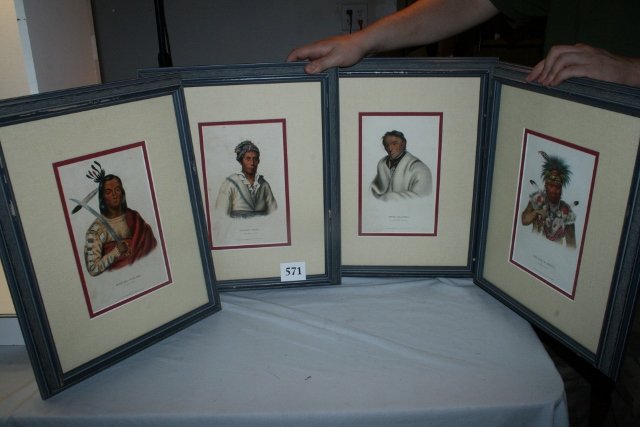 (4) Framed Colored Indian Prints (1 of 3)