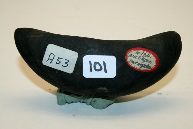 Red Banded Slate Crescent Bannerstone (1 of 3)