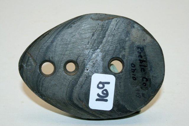 Banded Slate 3 Hole Glacial Kame Gorget (1 of 2)