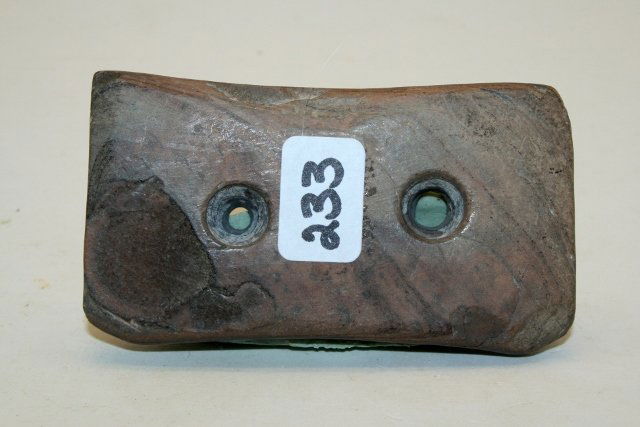 Banded Slate Bi-Concave Gorget (1 of 2)