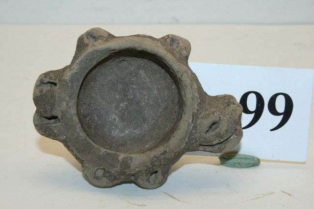 Pottery Effigy Paint Pot (1 of 1)