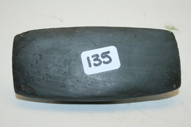 Banded Slate Undrilled Tablet: 3 ½” Banded Slate Undrilled Tablet, Athens Co. Ohio