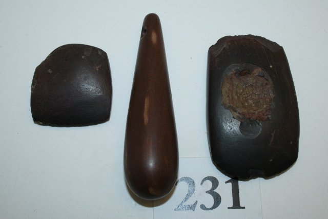 3 Pcs. All Hematite, 2 Celts (1 of 1)