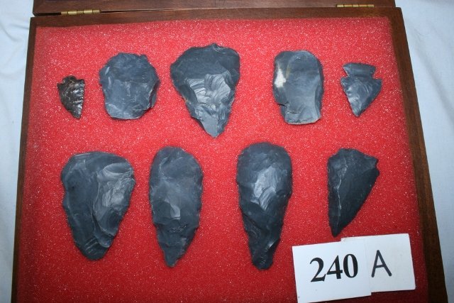 9 Black Flint Artifacts (1 of 1)