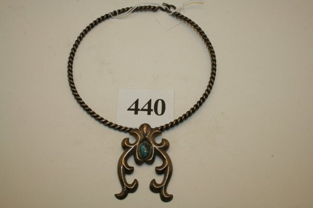 Woven Silver Colored Necklace (1 of 2)