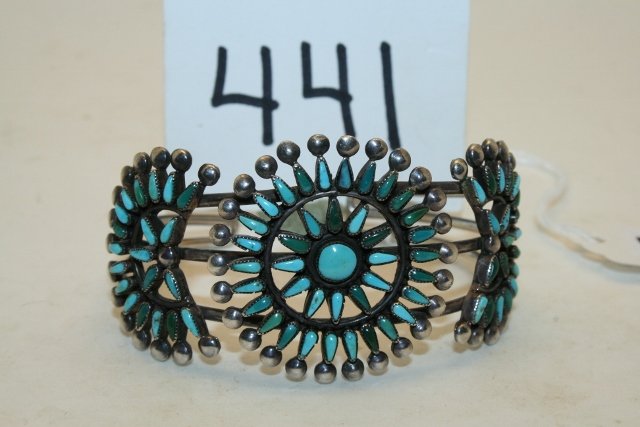 Petit Point Turquoise – silver bracelet (1 of 1)