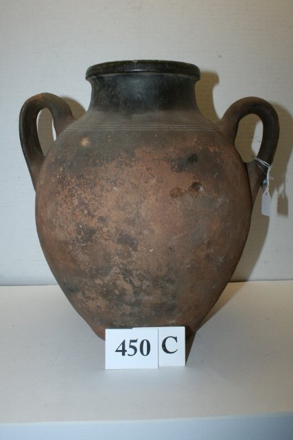 Pottery 2 Handled Storage Containers (1 of 1)