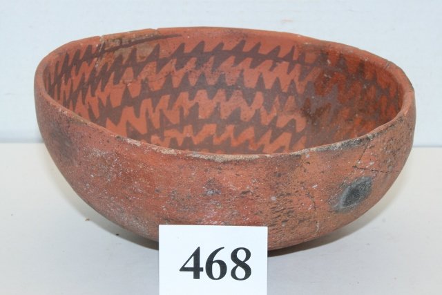 St. John Pottery Black on red Bowl (1 of 2)