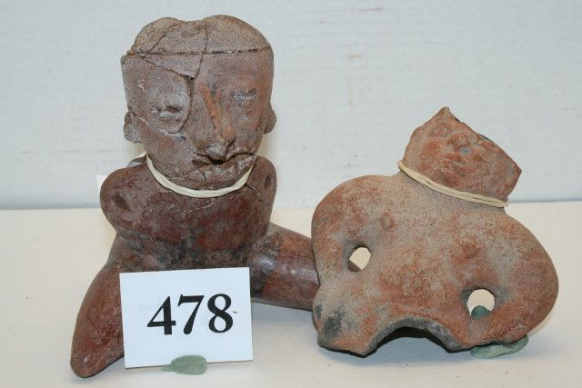 2 Pcs. Seated Chinesco Figure (1 of 1)