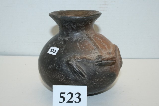 Frog Effigy Jar Redware (1 of 2)
