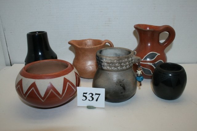6 Pcs. Indian Pottery (1 of 1)