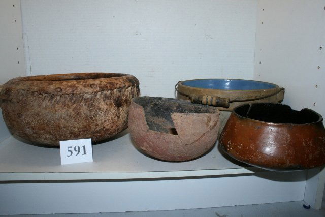 6 Indian Pottery Items (1 of 2)