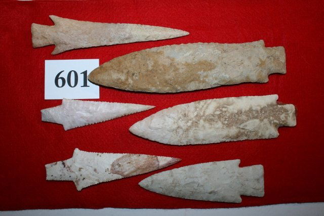 Six Contemporary Stemmed Points (1 of 1)