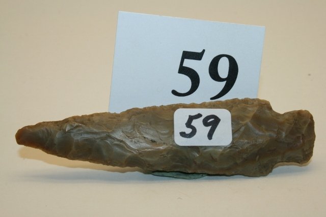 Flint Ridge Chalcedony Stemmed Point (1 of 2)