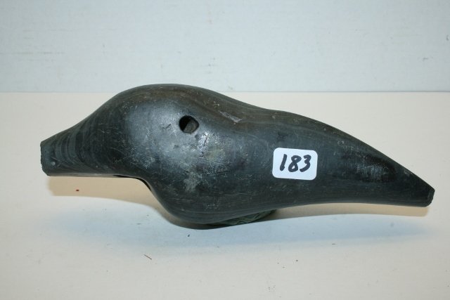 Banded Slate Effigy Pipe (1 of 3)