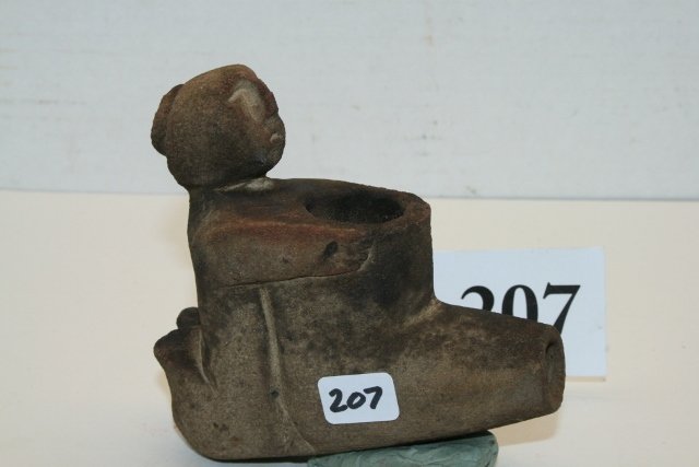 Sandstone Human Effigy Pipe (1 of 3)