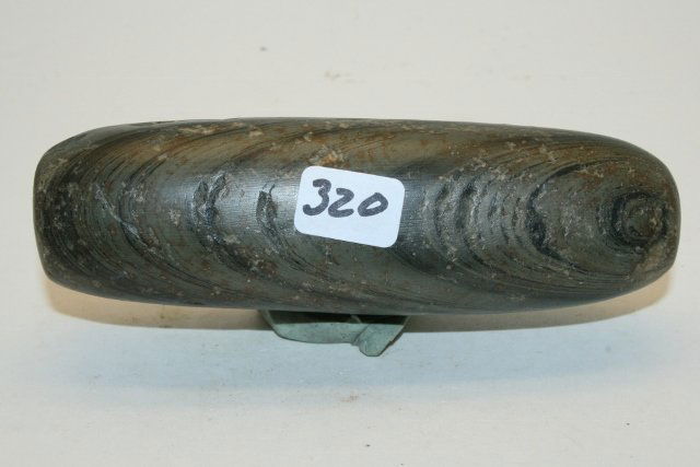 Banded Slate Tube Bannerstone (1 of 2)