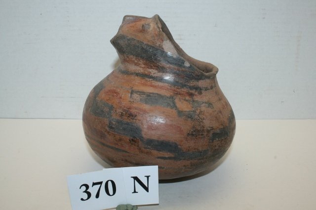 Polychrome Prehistoric Human Head Pot (1 of 3)