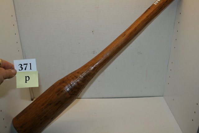 Wood Pestle: 3 ½” x 28” Wood Pestle, bottom appears to have been sawned flat to stand