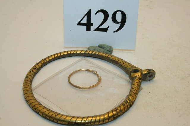 2 Items: 3” Brass Roman Bracelet (1 of 1)