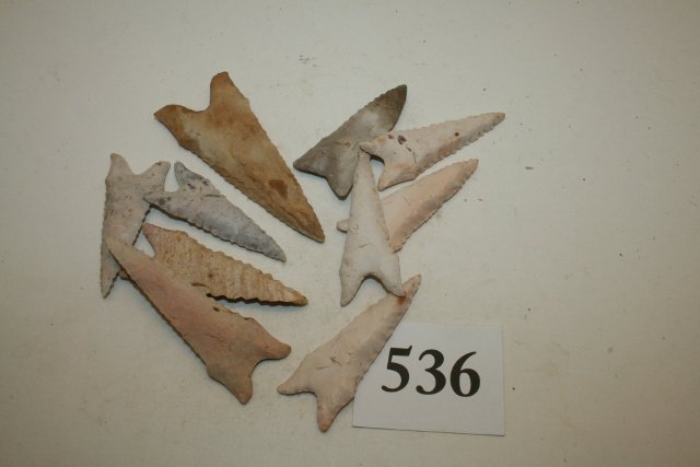 10 Contemporary Flint Dalton Points (1 of 1)