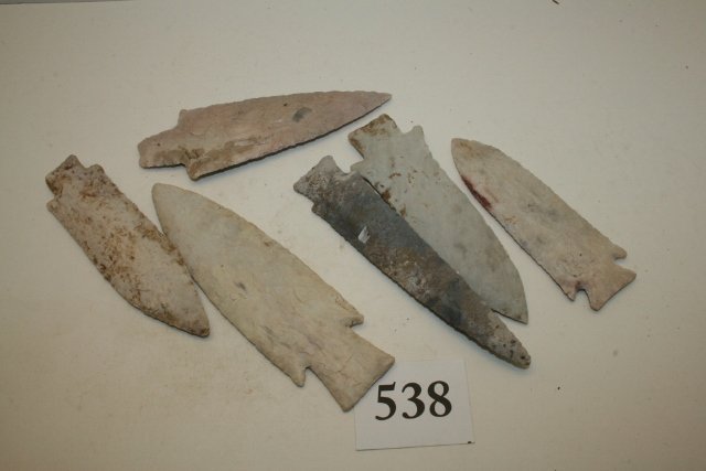 6 Larger Contemporary Flint Points (1 of 1)