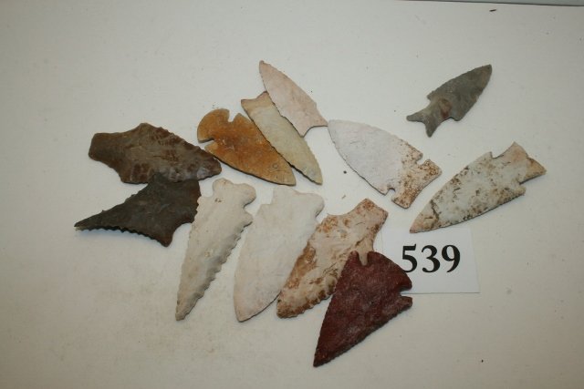 12 Contemporary Flint Points (1 of 1)