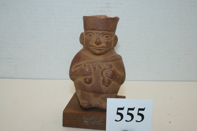 Pottery Peruvian Standing Man Figure (1 of 1)