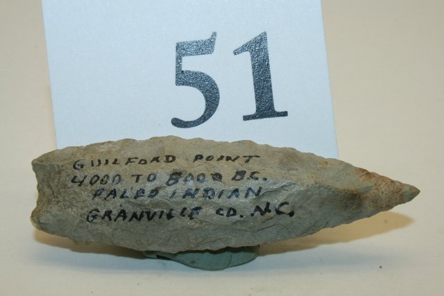 Guilford Point, Argillite: 2 11/16” Guilford Point, Argillite Granville Co., North Carolina, Ex. Copeland Coll.