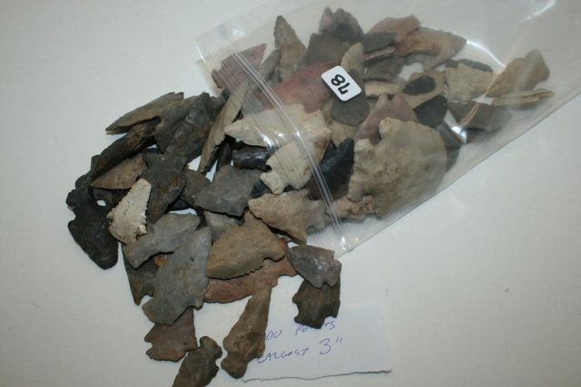 Group of 100 Ohio Flint Points (1 of 2)