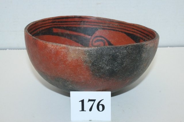 Black on Red Bowl (1 of 2)