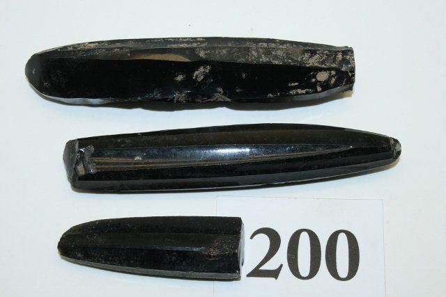 3 Obsidian Elongated Cores (1 of 1)