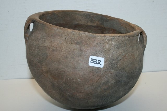 2 Strap Handle Solid Mississippian Pot (1 of 2)