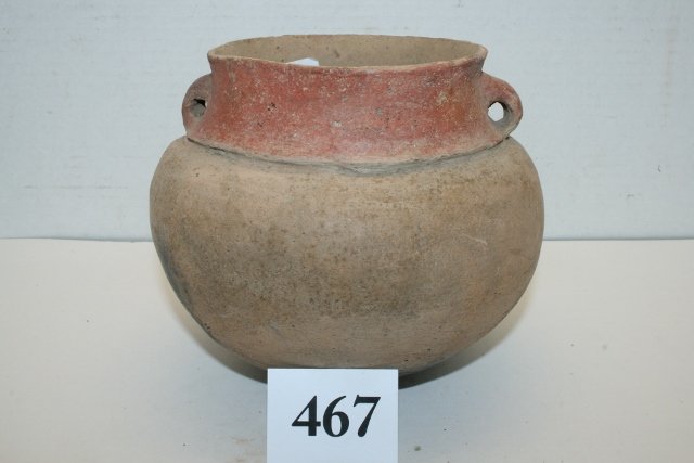 Strap Handled Caddo Red on Buff Bowl (1 of 2)