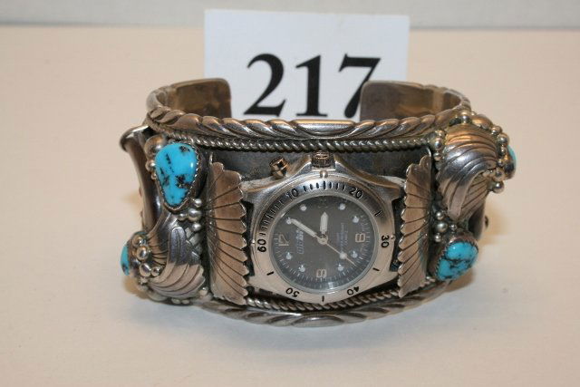 Navajo Silver Bracelet “Watch” (1 of 5)