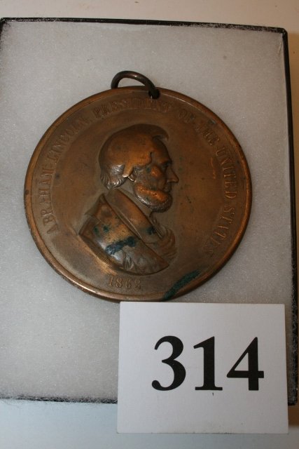 Bronze Lincoln 1862 Peace Medal (1 of 3)