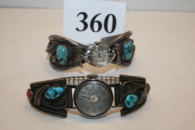 (2) Wrist Watches, Silver/Turq./Coral (1 of 1)