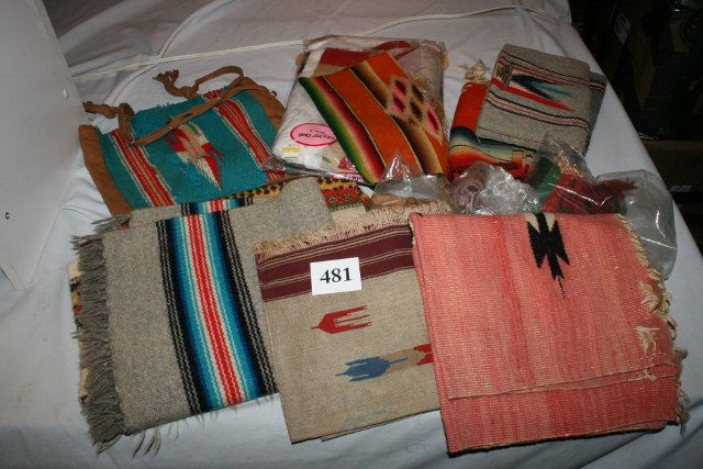 7 Mexican Textiles, 2 Navajo Purses (1 of 1)