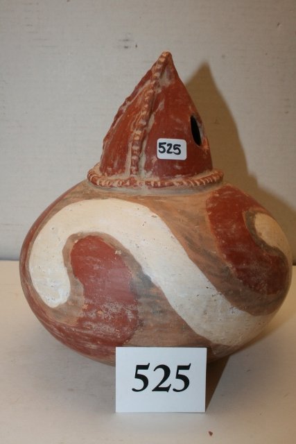 Cont Polychrome Turban Shaped Pottery Jar (1 of 1)