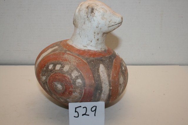 Cont Polychrome Dog Effigy Pot (1 of 1)