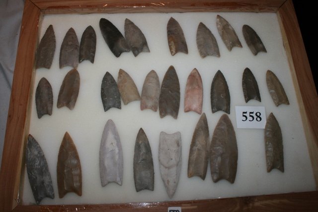Twenty Seven Cont Flint Paleo Fluted Points (1 of 2)