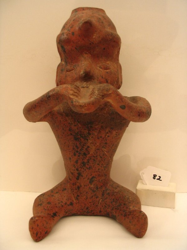 10 1/2" Prehistoric Seated Figure Water Bottle: 10 1/2" Prehistoric Seated Figure Water Bottle – Mexico