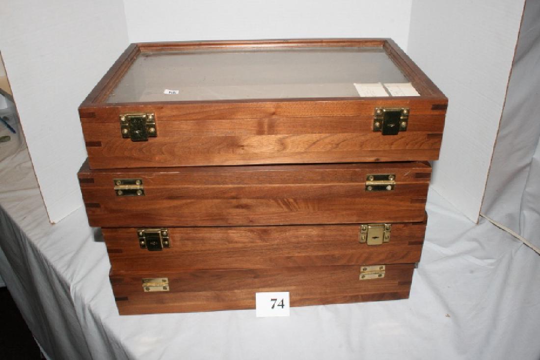(4) Wood Display Cases (1 of 1)