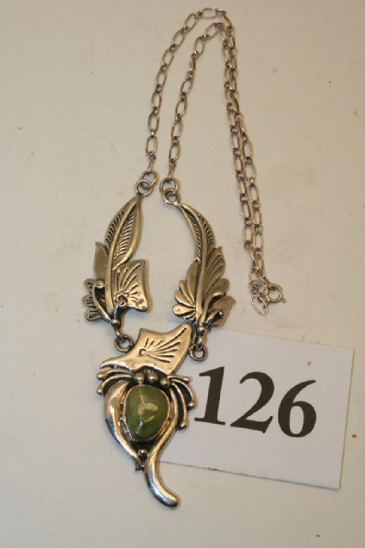 Necklace with silver leaves (1 of 2)